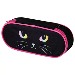 Пенал-футляр BRAUBERG, 1 отделение, органайзер, полиэстер, 22x9x5 см, "Cat eye", 271585