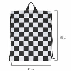 Мешок для обуви BRAUBERG большой удобный с ручкой, 51&times;41 см, &laquo;Black and White&raquo;, 271595