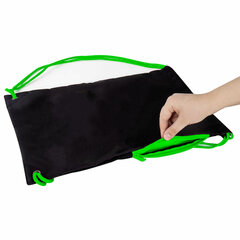 Мешок для обуви BRAUBERG плотный, карман на молнии, подкладка, 43&times;33 см, &laquo;Neon Green&raquo;, 271625