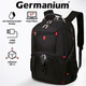 Рюкзак GERMANIUM UPGRADE Max, 3 отделения, отделение для ноутбука, USB-порт, UP-5, черный, 49х34х24 см, 271669