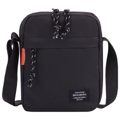 Сумка на плечо BRAUBERG COMPACT, два кармана, черная, 19&times;14&times;5 см, 271688
