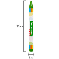 Восковые мелки BRAUBERG KIDS, НАБОР 12 цветов, 271696