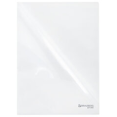 Папка-уголок жесткая А4, прозрачная, 0,15 мм, BRAUBERG EXTRA, 271701