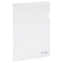 Изображение товара Папка-уголок жесткая А4, прозрачная, 0,15 мм, BRAUBERG EXTRA, 271701