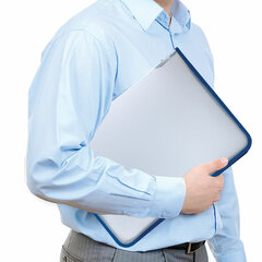 Папка для документов и тетрадей на молнии пластиковая BRAUBERG А4, 320&times;230 мм, прозрачная, 271713