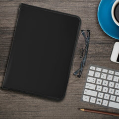 Папка для документов и тетрадей на молнии пластиковая BRAUBERG А4, 320&times;230 мм, черная, 271714