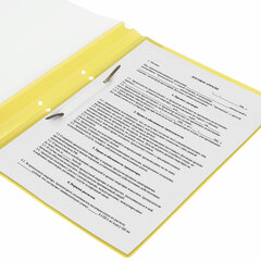 Скоросшиватель пластиковый с перфорацией STAFF, А4, 100/<wbr/>120 мкм, желтый, 271716