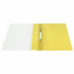 Скоросшиватель пластиковый с перфорацией STAFF, А4, 100/<wbr/>120 мкм, желтый, 271716