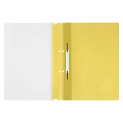 Скоросшиватель пластиковый с перфорацией STAFF, А4, 100/<wbr/>120 мкм, желтый, 271716