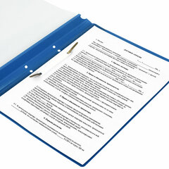 Скоросшиватель пластиковый с перфорацией STAFF, А4, 100/<wbr/>120 мкм, синий, 271719