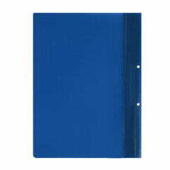 Скоросшиватель пластиковый с перфорацией STAFF, А4, 100/<wbr/>120 мкм, синий, 271719