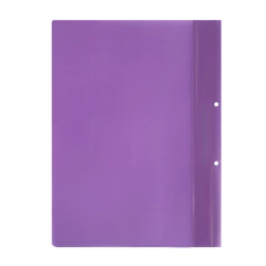 Скоросшиватель пластиковый с перфорацией STAFF, А4, 100/<wbr/>120 мкм, фиолетовый, 271720