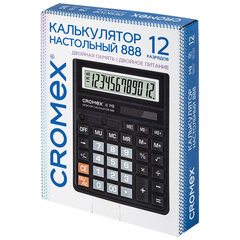 Калькулятор настольный CROMEX (КРОМЕКС) 888 (185x145 мм), 12 разрядов, ЧЕРНЫЙ, 271728