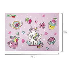Настольное покрытие BRAUBERG KIDS, А3+, пластик, 46&times;33 см, &laquo;Unicorn dreams&raquo;, 271730
