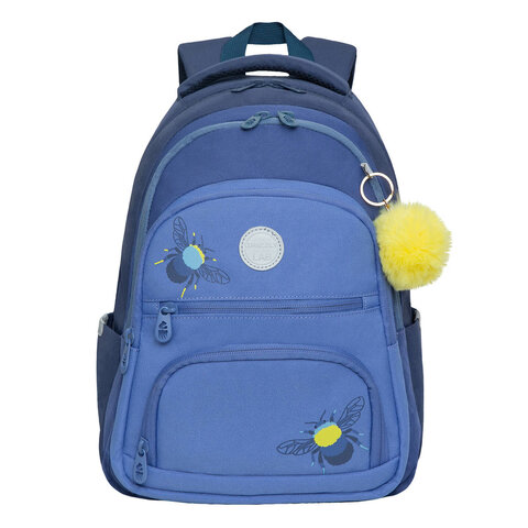 Рюкзак GRIZZLY школьный, анатомическая спинка, 2 отделения, для девушек, "FLY", 39х30х20 см, RG-262-1/3