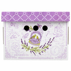 Короб для хранения из плотного микрогофрокартона 330&times;250&times;185 мм, КОМПЛЕКТ 4 шт., BRAUBERG HOME &laquo;Лаванда&raquo;, 271813