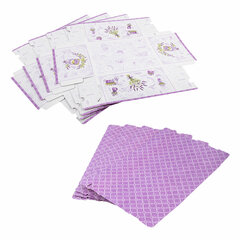 Короб для хранения из плотного микрогофрокартона 330&times;250&times;185 мм, КОМПЛЕКТ 4 шт., BRAUBERG HOME &laquo;Лаванда&raquo;, 271813