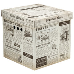 Короб для хранения из плотного микрогофрокартона 315&times;315&times;315 мм, КОМПЛЕКТ 3 шт., BRAUBERG HOME, 271818