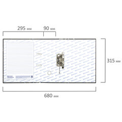 Папка-регистратор ШИРОКИЙ КОРЕШОК 90 мм с мраморным покрытием, черная, BRAUBERG, 271833