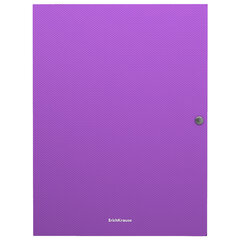 Папка на кнопке пластиковая ERICH KRAUSE Diagonal Vivid, с 3 клапанами, 500 мкм, A4, ассорти