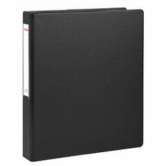 Изображение товара Папка на 2 кольцах, ПРОЧНАЯ, картон/ПВХ, BRAUBERG «Office», ЧЕРНАЯ, 35 мм, до 180 листов, 271844