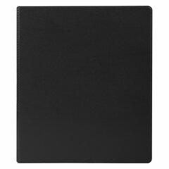 Папка на 2 кольцах, ПРОЧНАЯ, картон/<wbr/>ПВХ, BRAUBERG &laquo;Office&raquo;, ЧЕРНАЯ, 35 мм, до 180 листов, 271844