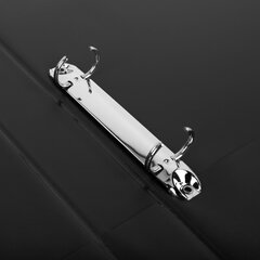 Папка на 2 кольцах, ПРОЧНАЯ, картон/<wbr/>ПВХ, BRAUBERG &laquo;Office&raquo;, ЧЕРНАЯ, 35 мм, до 180 листов, 271844