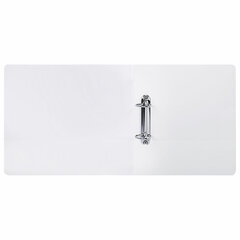 Папка ПАНОРАМА на 2 кольцах, ПРОЧНАЯ, картон/<wbr/>ПВХ, BRAUBERG &laquo;Office&raquo;, БЕЛАЯ, 65 мм, до 400 листов, 271847