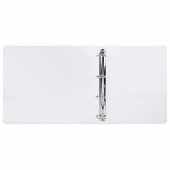 Папка ПАНОРАМА на 4 кольцах, ПРОЧНАЯ, картон/<wbr/>ПВХ, BRAUBERG &laquo;Office&raquo;, БЕЛАЯ, 75 мм, до 500 листов, 271853