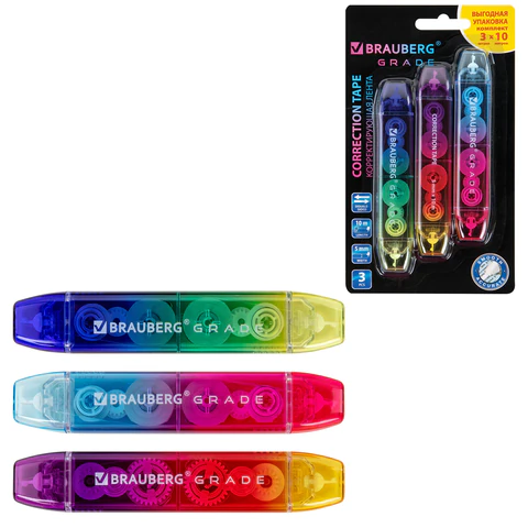 �������������� ����� ������������ 5 �� x 10 �, �������� 3 �����, BRAUBERG "Grade", �������, 271942 �����