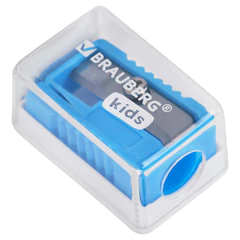 Точилка BRAUBERG KIDS &laquo;MINI&raquo;, с контейнером, пластиковая, пастельные цвета ассорти, 271944