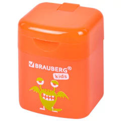Точилка BRAUBERG KIDS &laquo;Монстрик&raquo;, с контейнером, корпус ассорти, 271946
