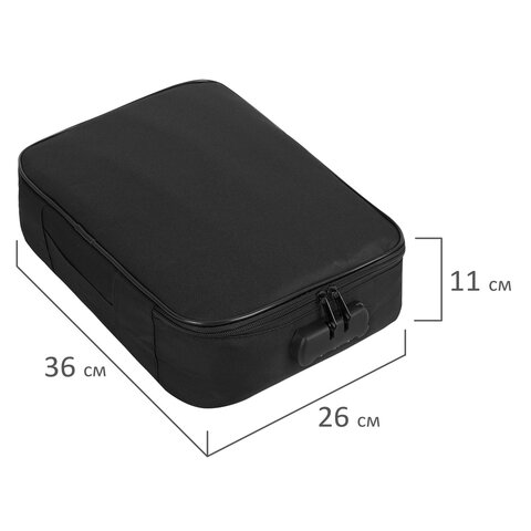 Папка-органайзер для документов с кодовым замком ЧЕРНЫЙ ВОДОНЕПРОНИЦАЕМЫЙ А4, BRAUBERG DOCS, 271959 - фото 10