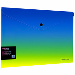 Изображение товара Папка-конверт BRAUBERG Grade А4 до 100 листов с кнопкой защелкой сине-зеленый градиент