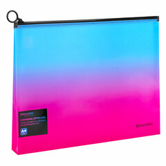 Изображение товара Папка-конверт расширяющаяся на молнии BRAUBERG Grade А4 до 300 листов, розово-голубой градиент