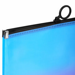 Папка-конверт расширяющаяся на молнии BRAUBERG &laquo;Grade&raquo;, А4, до 300 листов, розово-голубой градиент, 0,18 мм, 271967