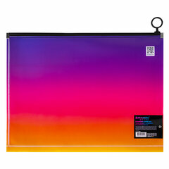 Папка-конверт расширяющаяся на молнии BRAUBERG &laquo;Grade&raquo;, А4, до 300 листов, желто-розовый градиент 0,18 мм, 271968