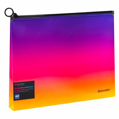 Изображение товара Папка-конверт расширяющаяся на молнии BRAUBERG Grade А4 до 300 листов желто-розовый градиент