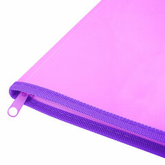 Папка объемная на молнии пластиковая BRAUBERG PASTEL, А4, 330&times;240 мм, 600 мкм, цвет лиловый, 271971