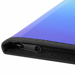 Папка объемная на молнии пластиковая BRAUBERG GRADE, А4, 330&times;240мм, 600мкм, зелено-голубой градиент, 271974