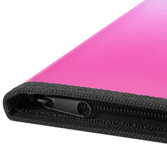 Папка объемная на молнии пластиковая BRAUBERG &laquo;Grade&raquo;, А4, 330&times;240 мм, 600 мкм, розово-голубой градиент, 271975