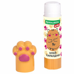 Клей-карандаш &laquo;Лапки&raquo; Cat Paw, 9 г, фигурный колпачок, BRAUBERG KIDS, 271981