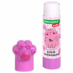 Клей-карандаш &laquo;Лапки&raquo; Cat Paw, 9 г, фигурный колпачок, 3 шт. на блистере, BRAUBERG KIDS, 271982