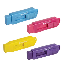 Ластик выдвижной BRAUBERG &laquo;Slider&raquo;, 88&times;26&times;21 мм, яркие цвета корпуса ассорти, 271985