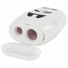 Точилка с ластиком 2 в 1 BRAUBERG KIDS &laquo;Панда&raquo;, 2 отверстия, блистер, 271988