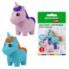 Ластики фигурные BRAUBERG KIDS &laquo;Единороги&raquo;, НАБОР 2 штуки, блистер, 271990
