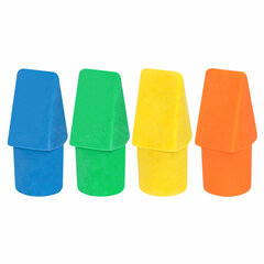 Ластики-колпачки BRAUBERG &laquo;Eraser Caps&raquo;, НАБОР 12 ШТУК, яркие цвета ассорти, блистер, 271994