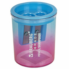 Точилка для классических и утолщенных карандашей BRAUBERG &laquo;Grade&raquo;, 2 отверстия, с контейнером, 271998