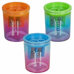 Точилка для классических и утолщенных карандашей BRAUBERG &laquo;Grade&raquo;, 2 отверстия, с контейнером, 271998