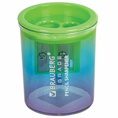 Точилка для классических и утолщенных карандашей BRAUBERG &laquo;Grade&raquo;, 2 отверстия, с контейнером, 271998